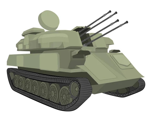 Військовий Апарат Танк Векторний Малюнок Ілюстрація — стоковий вектор