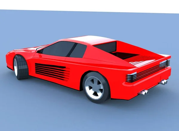 Ferrari Testarossa Render Isolated — Stock Photo, Image