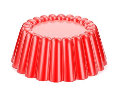 Beyaz arka plan üzerinde izole kırmızı parlak jöle