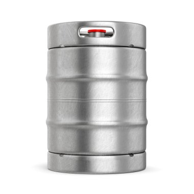 Metal beer keg isolated on white background clipart
