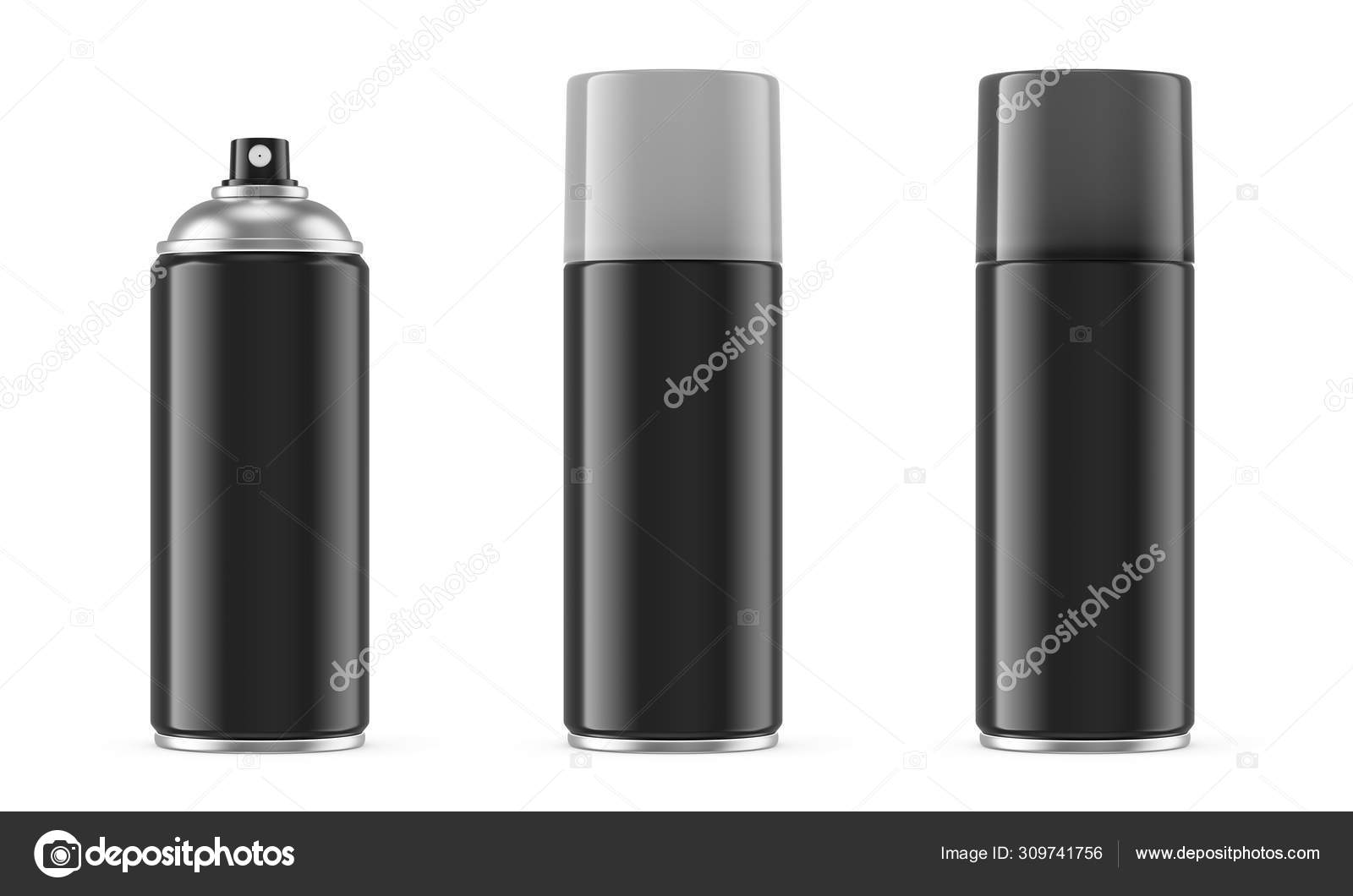 Black spray paint metal cans isolated on white Stock Photo by ©madgooch  309741756
