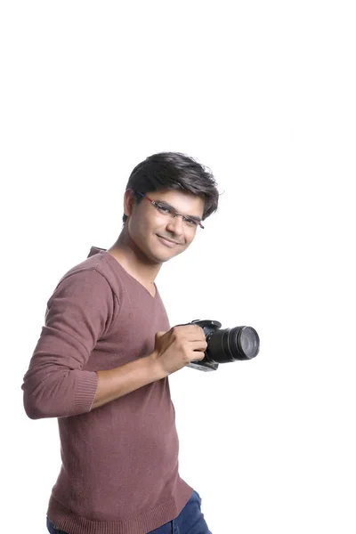 Photographe Indien Avec Caméra — Photo