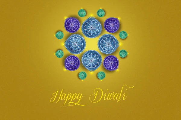 Indiai Fesztivál Diwali Diwali Lámpa Tervezés — Stock Fotó