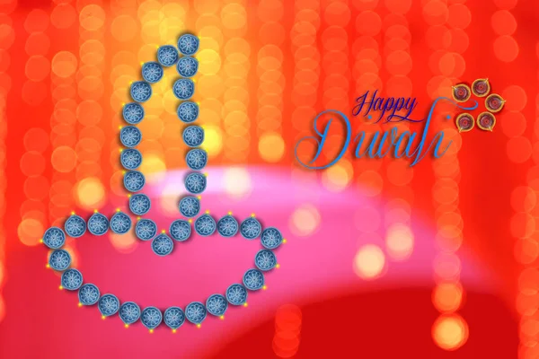 Ινδικό Φεστιβάλ Diwali Σχεδιασμό Λάμπα Diwali — Φωτογραφία Αρχείου
