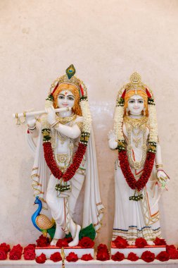 Lord Krishna and Radha clipart