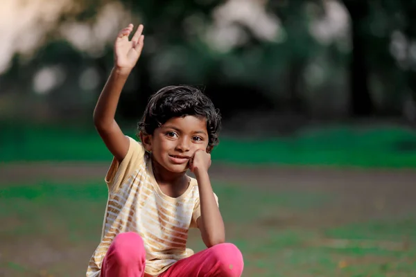 Παιδί Φτωχών Ινδική Κορίτσι — Φωτογραφία Αρχείου