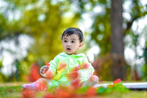 Indisk Söt Baby Pojke — Stockfoto