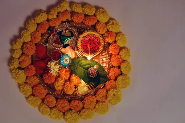 Diwali Pooja Thali — 스톡 사진