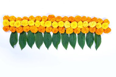 Kadife çiçeği çiçek rangoli Diwali festivali, Hint Festivali çiçek dekorasyon için tasarım