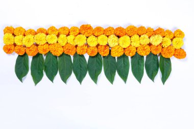 Kadife çiçeği çiçek rangoli Diwali festivali, Hint Festivali çiçek dekorasyon için tasarım