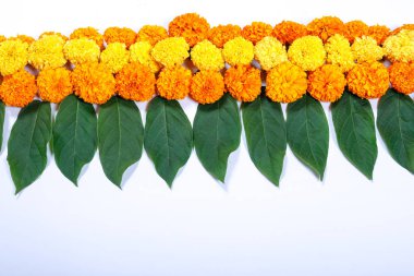 Kadife çiçeği çiçek rangoli Diwali festivali, Hint Festivali çiçek dekorasyon için tasarım