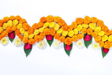 Kadife çiçeği çiçek rangoli Diwali festivali, Hint Festivali çiçek dekorasyon için tasarım