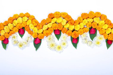 Kadife çiçeği çiçek rangoli Diwali festivali, Hint Festivali çiçek dekorasyon için tasarım