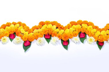 Kadife çiçeği çiçek rangoli Diwali festivali, Hint Festivali çiçek dekorasyon için tasarım