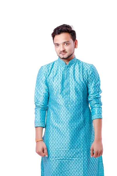 Young Indian Man Traditional Wear — Stock Photo, Image