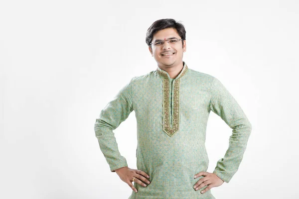 Young Indian Man Traditional Wear — Stok Foto