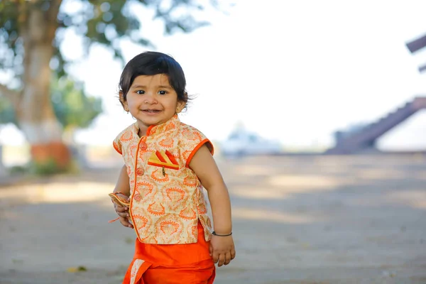 Indian Child Traditional Wear — Foto Stock