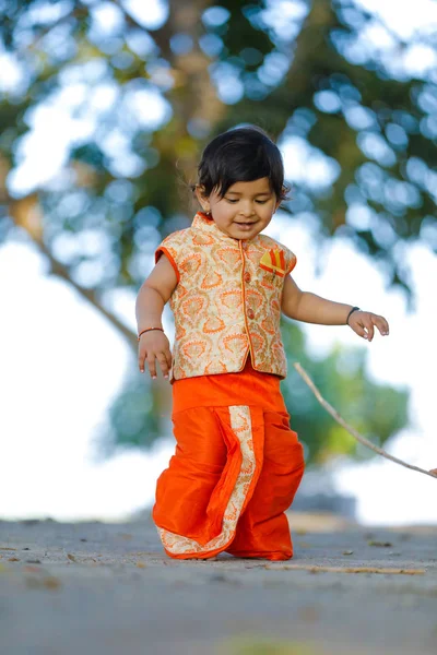 Indian Child Traditional Wear — стокове фото
