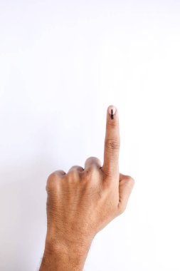 Indian Voter Hand with voting sign