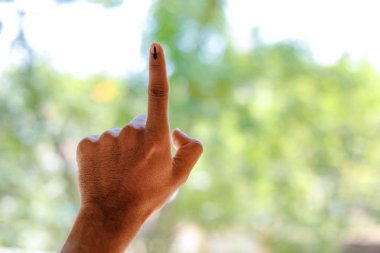 Indian Voter Hand with voting sign