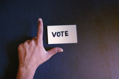 Indian Voter Hand with voting sign