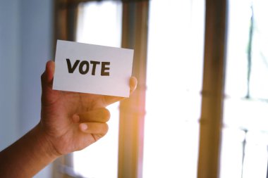 Indian Voter Hand with voting sign