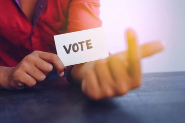 Indian Voter Hand with voting sign
