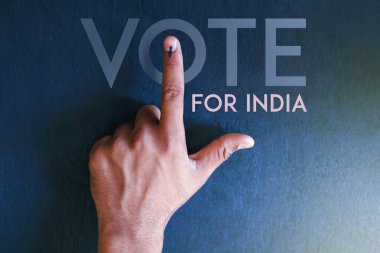 Indian Voter Hand with voting sign