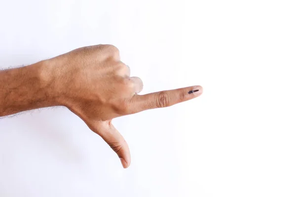 Indian Voter Hand Voting Sign — стокове фото