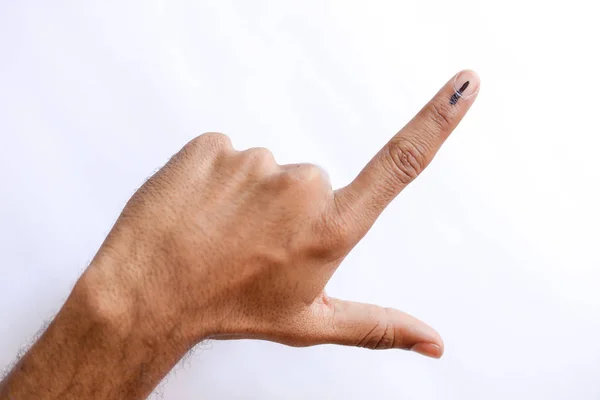 Indian Voter Hand Voting Sign — 图库照片