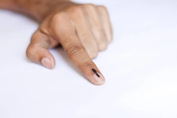 Indian Voter Hand Voting Sign — ストック写真