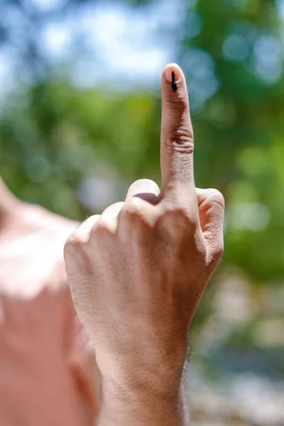 Indian Voter Hand Voting Sign — Φωτογραφία Αρχείου