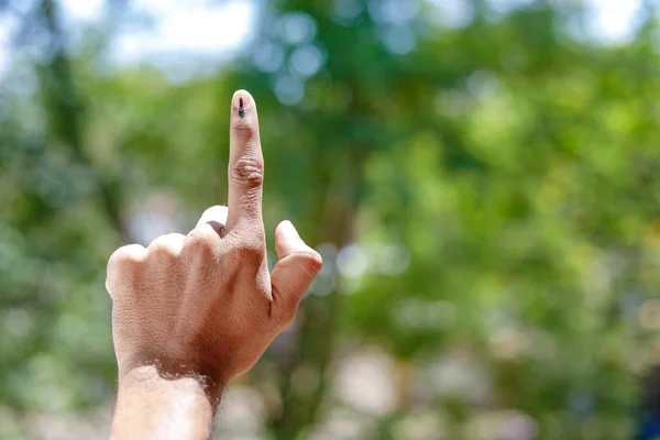 Indian Voter Hand Voting Sign — Φωτογραφία Αρχείου