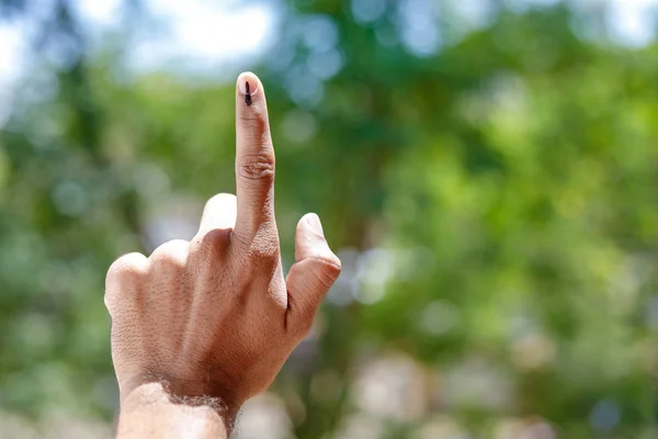 Indian Voter Hand Voting Sign — Foto Stock