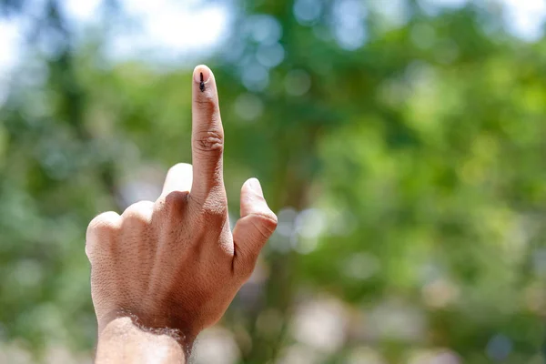 Indian Voter Hand Voting Sign — Stock Photo, Image
