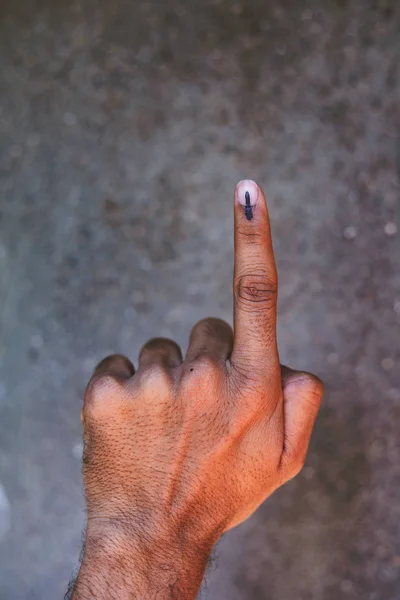 Indian Voter Hand Voting Sign — Stockfoto