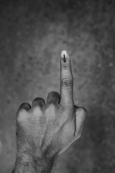Indian Voter Hand Voting Sign — Photo