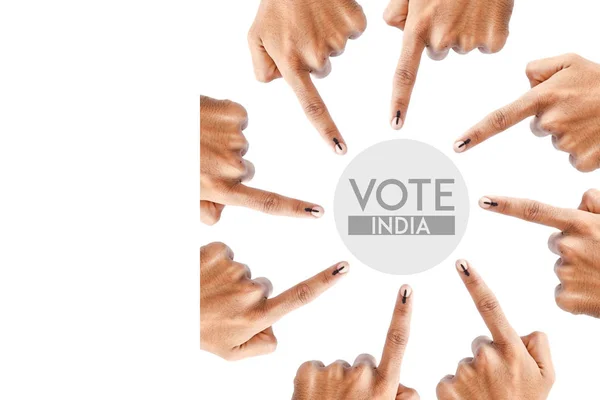 Indian Voter Hand Voting Sign — Foto Stock