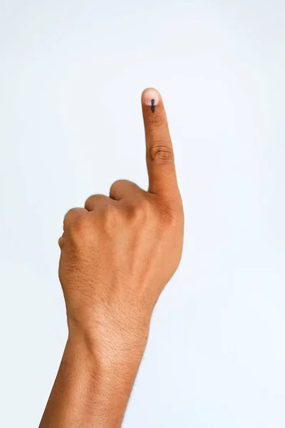 Indian Voter Hand Voting Sign — Photo