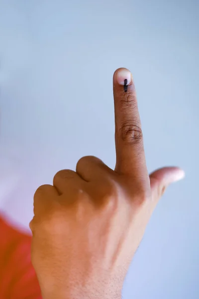 Indian Voter Hand Voting Sign — Stock Photo, Image