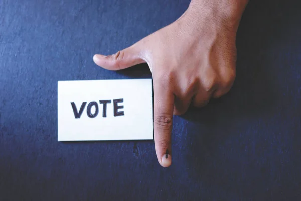 Indian Voter Hand Voting Sign — Foto Stock