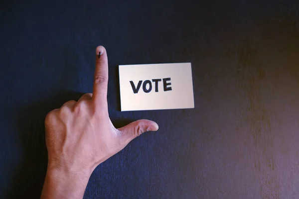 Indian Voter Hand Voting Sign — ストック写真