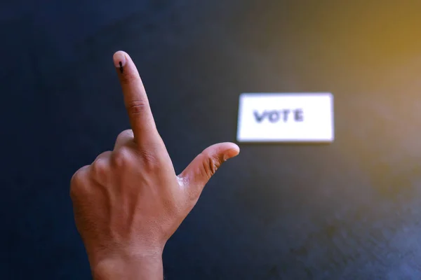 Indian Voter Hand Voting Sign — Foto Stock