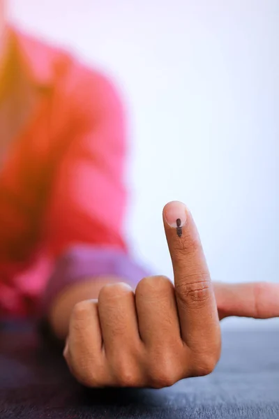 Indian Voter Hand Voting Sign — Stockfoto