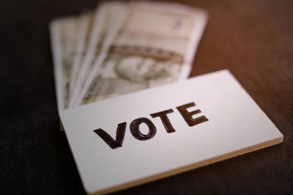 Concept Showing Cash Vote — Stock Photo, Image