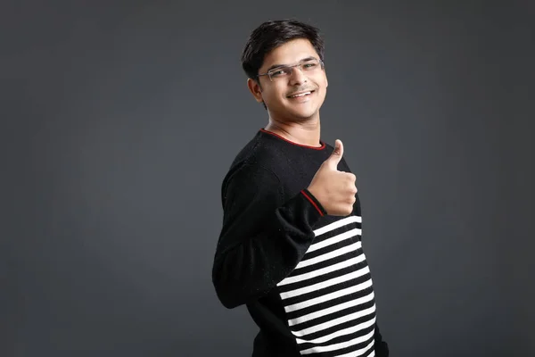 Young Indian Man Showing Thump — Stock Photo, Image