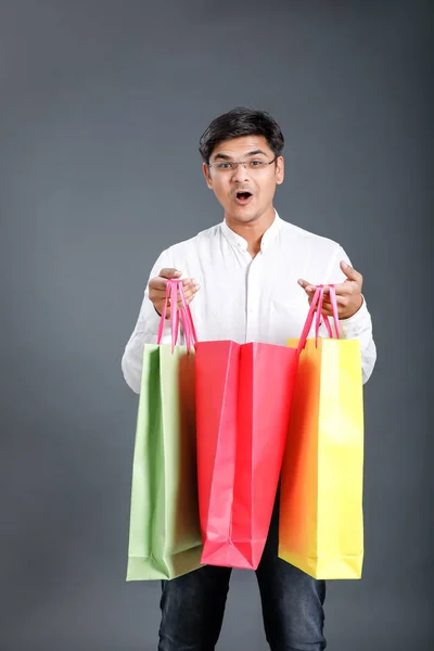 Indian Man Shopping Bags — ストック写真