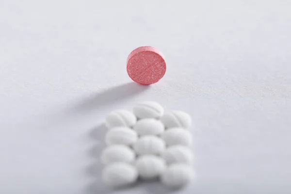 Таблетки Медицини Білому Тлі Аптечна Тема — стокове фото