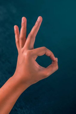 Human Hand showing Ok Gesture