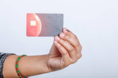 hand showing credit / Debit card